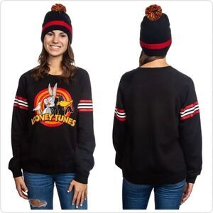 Looney Tunes Bugs Bunny & Daffy Duck Graphic Sweatshirt sz L